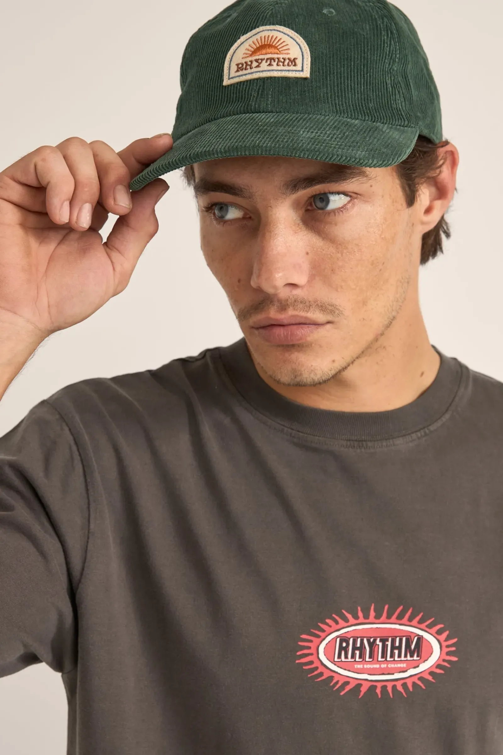 Rhythm Awake Cord Cap Vintage Green