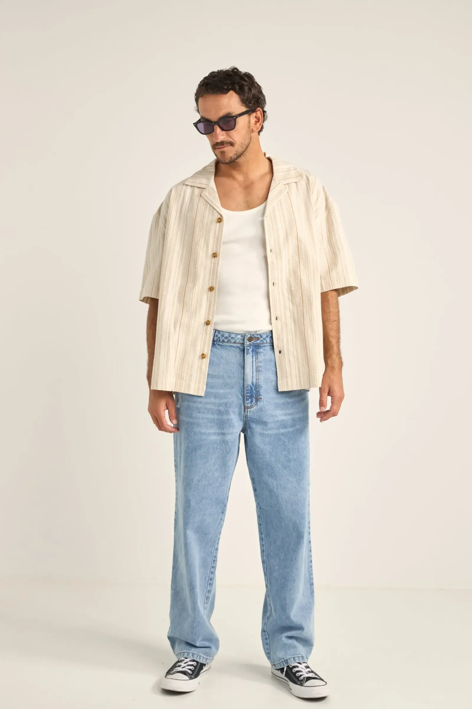 Rhythm Benny Relaxed Stripe Ss Shirt