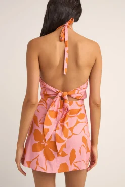 Women Rhythm Bora Bora Floral Halter Mini Dress