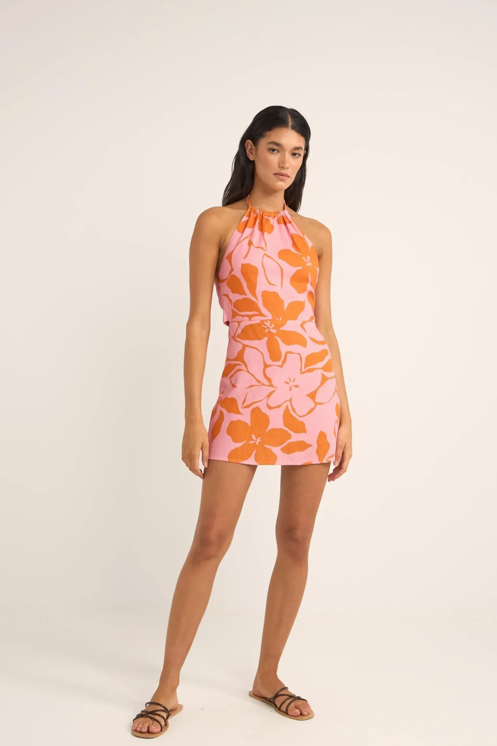 Women Rhythm Bora Bora Floral Halter Mini Dress