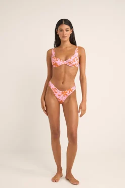 Women Rhythm Bora Bora Floral Panelled Underwire Top
