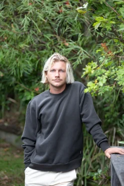 Rhythm Classic Fleece Crew Vintage Black