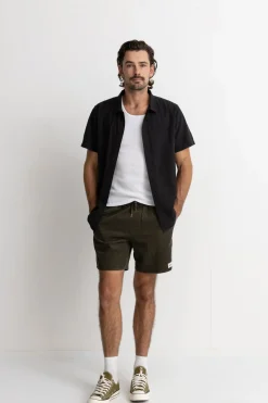 Rhythm Classic Linen Ss Shirt Vintage Black