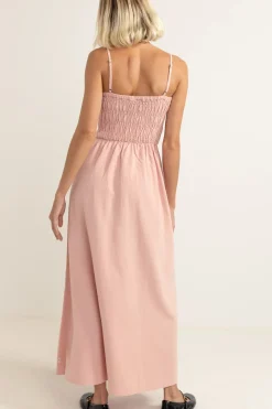 Women Rhythm Classic Shirred Midi Dress
