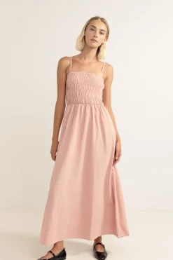 Women Rhythm Classic Shirred Midi Dress