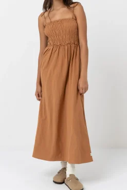 Women Rhythm Classic Shirred Midi Dress