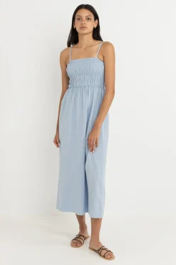Women Rhythm Classic Shirred Midi Dress
