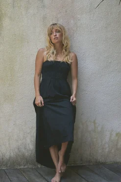 Women Rhythm Classic Shirred Midi Dress