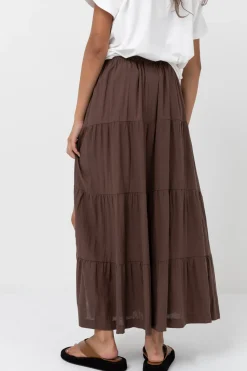 Women Rhythm Classic Tiered Maxi Skirt