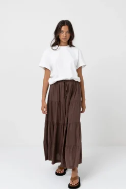 Women Rhythm Classic Tiered Maxi Skirt