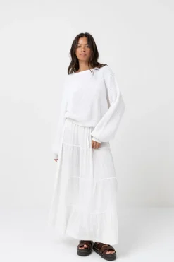 Women Rhythm Classic Tiered Maxi Skirt
