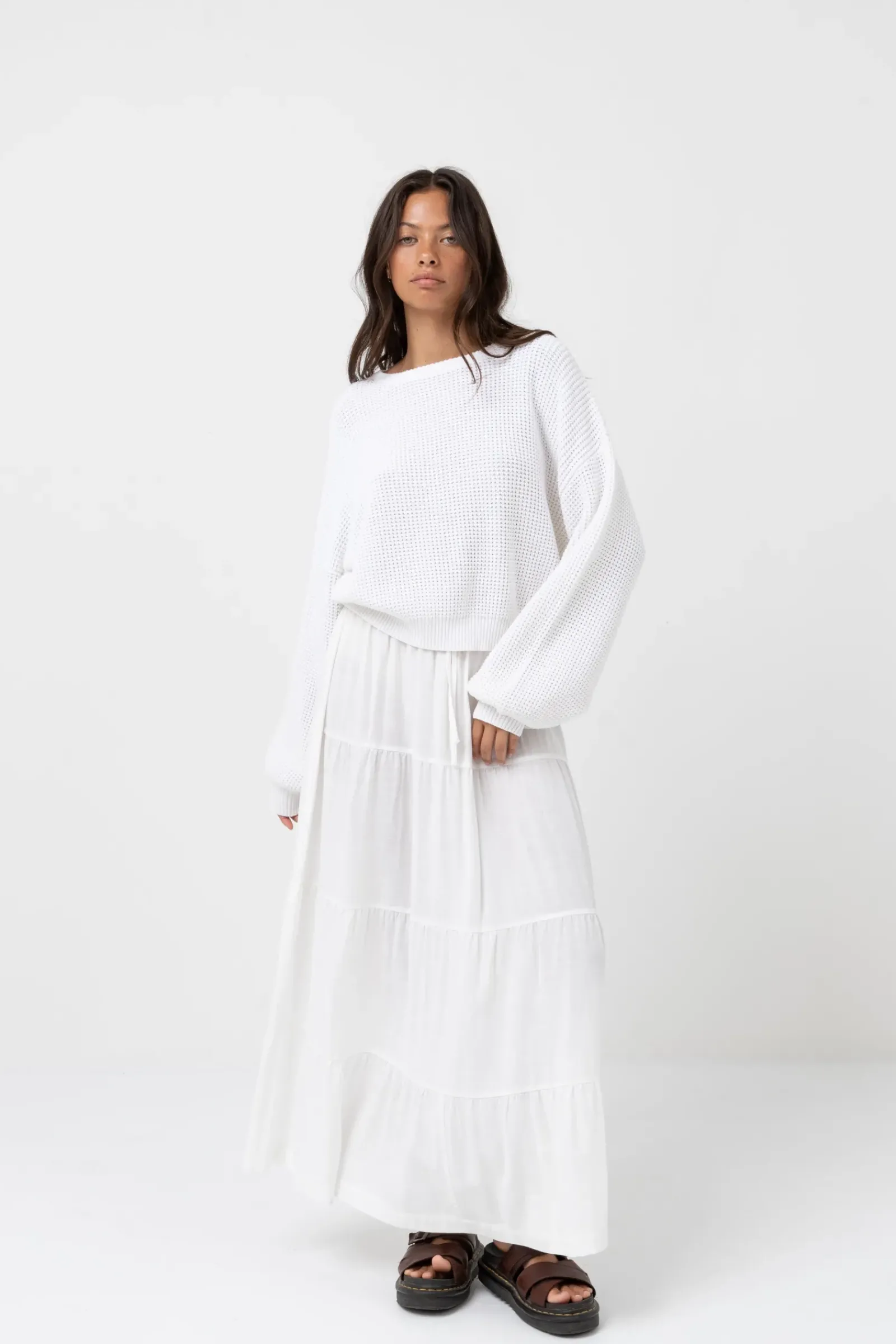 Women Rhythm Classic Tiered Maxi Skirt