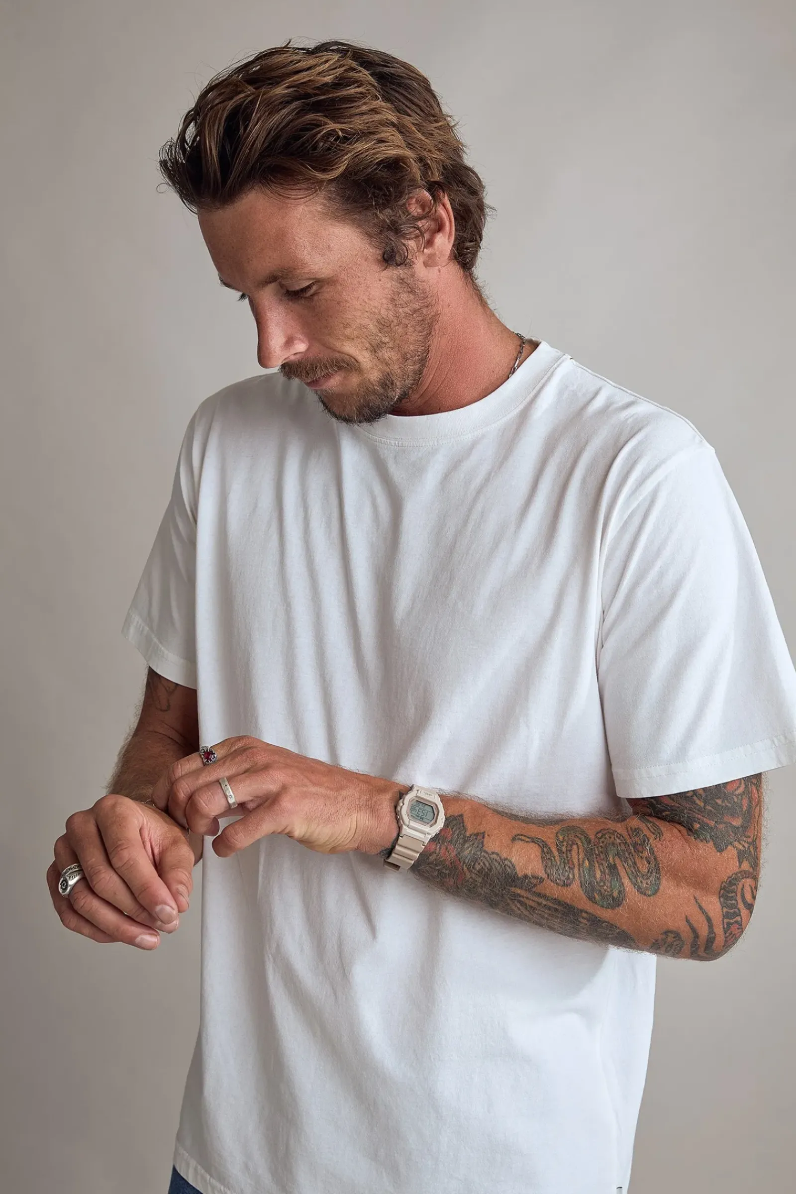 Rhythm Classic Vintage Tee Vintage White