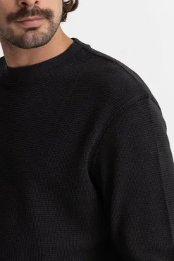 Rhythm Classic Waffle Knit Vintage Black