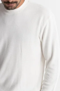 Rhythm Classic Waffle Knit Vintage White