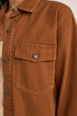 Women Rhythm Claude Drill Shacket