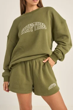 Women Rhythm College Crew Neck Fleece