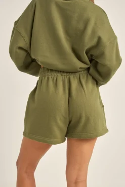 Women Rhythm College Fleece Short