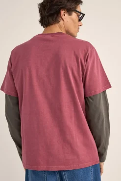 Rhythm Ellipse Sun SS T-Shirt Vintage Red