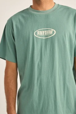 Rhythm Elliptic Printed Vintage Ss T-Shirt Vintage Green