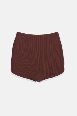 Women Rhythm Essential Rib Contrast Surf Short Cafe
