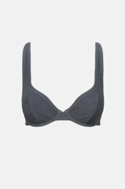 Women Rhythm Essential Rib Underwire Top Graphite
