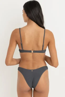 Women Rhythm Essential Rib Underwire Top Graphite