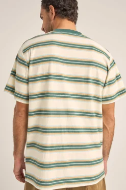 Rhythm Everyday Stripe SS T-Shirt Vintage Green