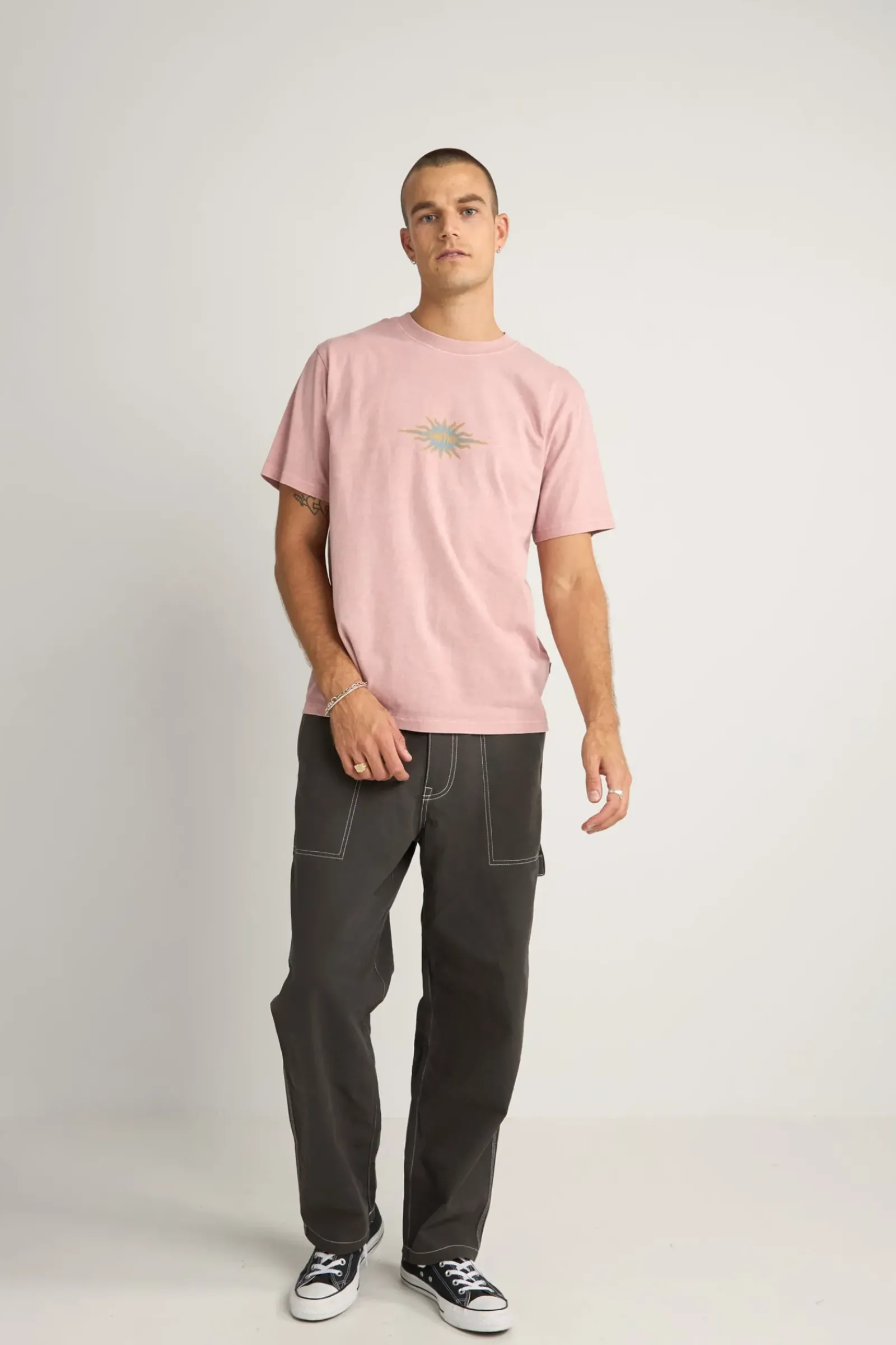 Rhythm Flame Printed Vintage Ss T Shirt