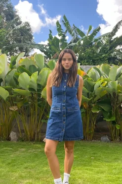 Women Rhythm Gia Denim Dress Blue Wash