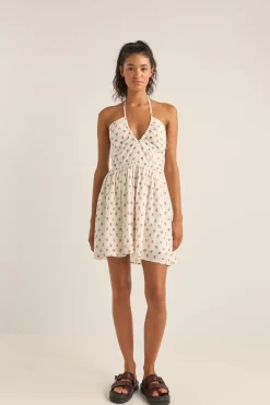 Women Rhythm Harper Halter Mini Dress Red Floral