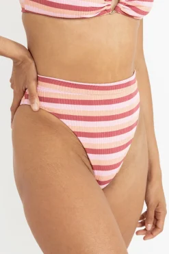 Women Rhythm Ibiza Stripe Rib Hi Waist Pant
