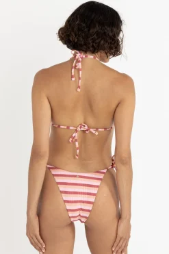 Women Rhythm Ibiza Stripe Rib Tie Side Hi Cut Pant