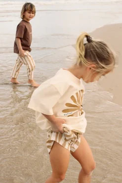 Kids Rhythm Kids Sun Ra SS T-Shirt Natural White