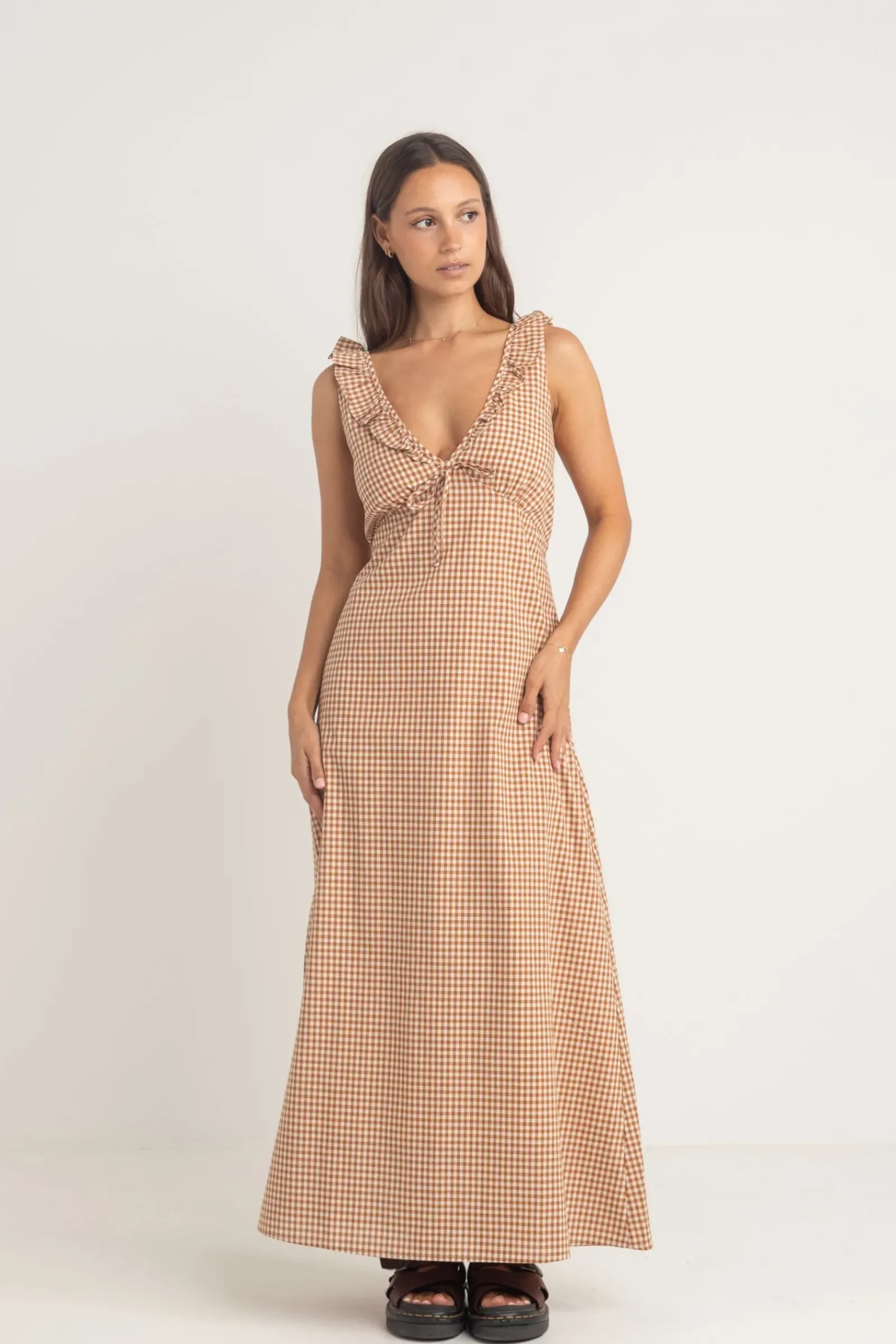 Women Rhythm Lola Check Ruffle