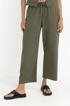 Women Rhythm Louise Check Drawstring Pant