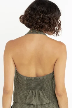 Women Rhythm Louise Check Halter Top
