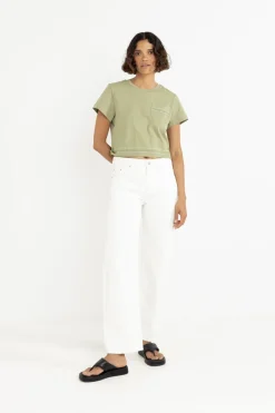 Women Rhythm Low-Rise Barrel Denim Pant