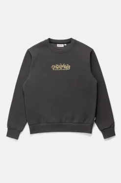 Rhythm Markings Fleece Crew Stone Blue