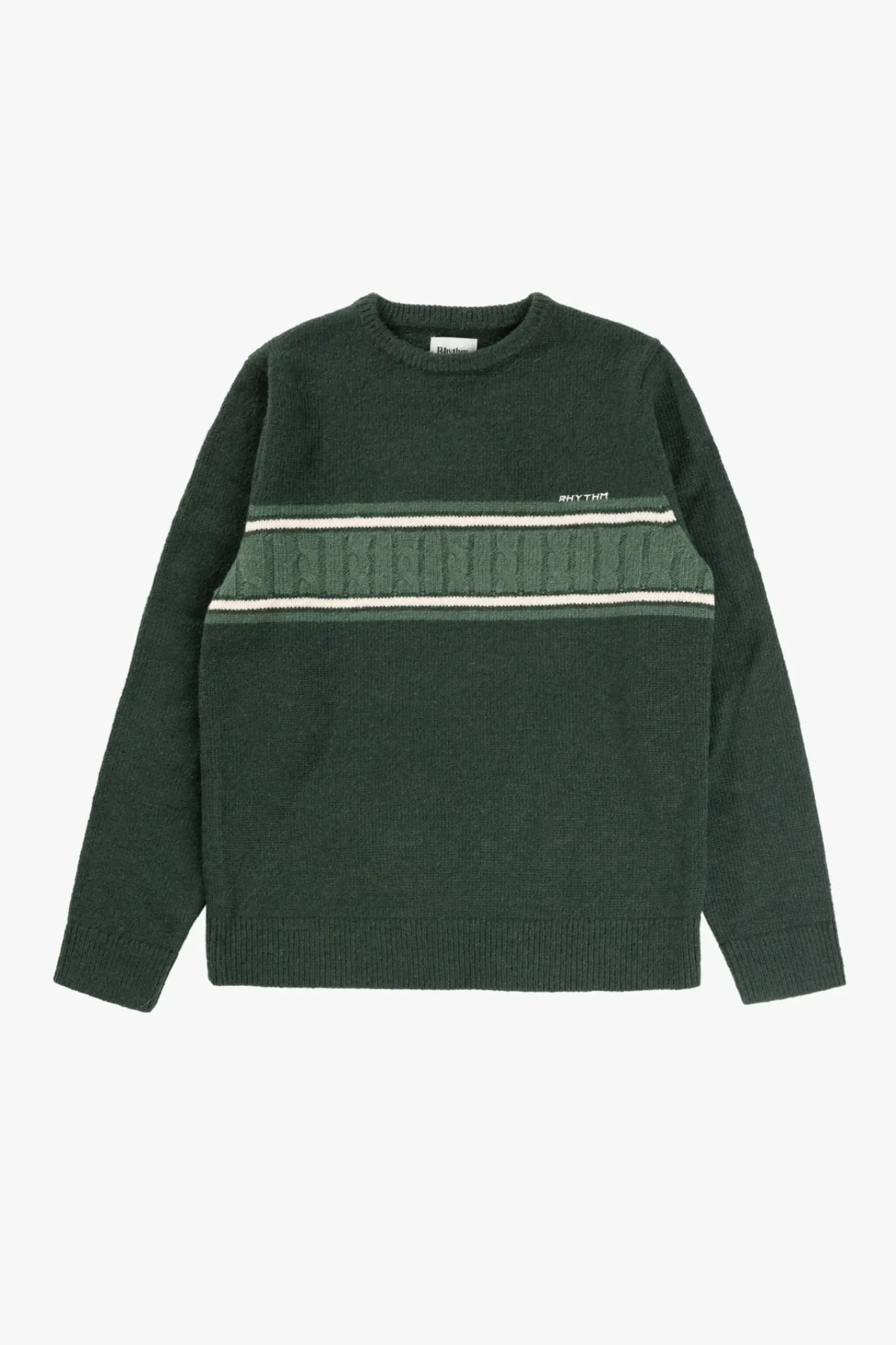 Rhythm Mohair Stripe Knit Dark Green