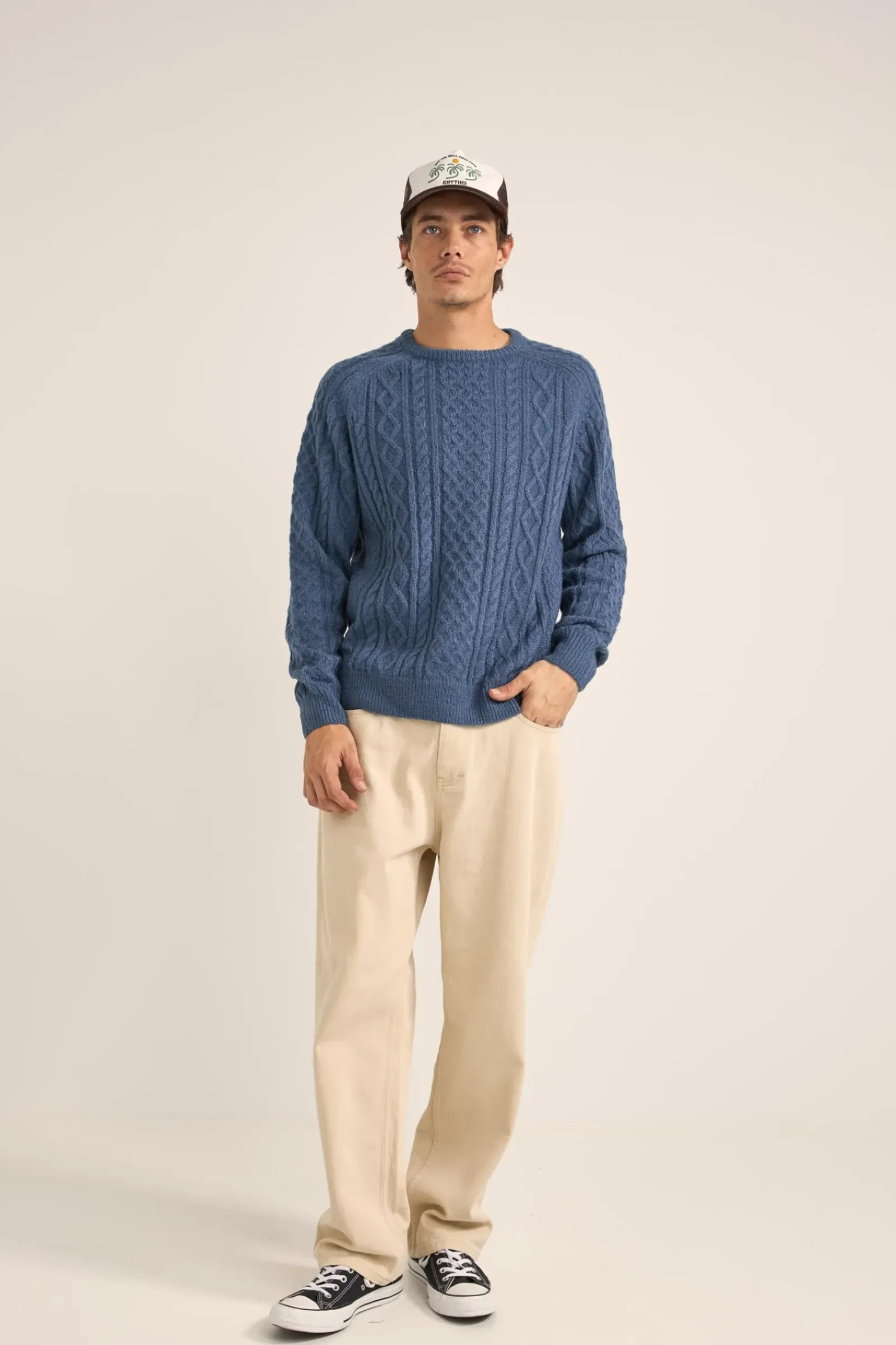 Rhythm Mohair Stripe Knit Dark Green