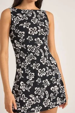 Women Rhythm Roselle Tie Back Mini Dress Roselle Floral
