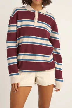 Women Rhythm Siglo Knit Ls Polo