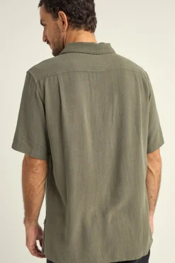 Rhythm Textured Linen Ss Shirt