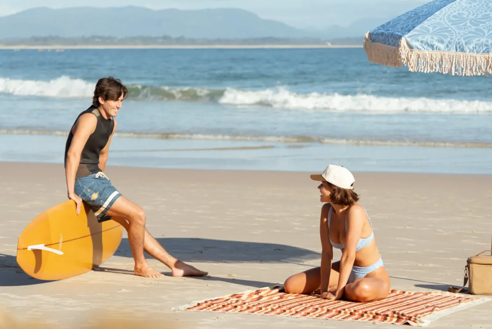 Rhythm Vacation Beach Blanket Burnt Orange