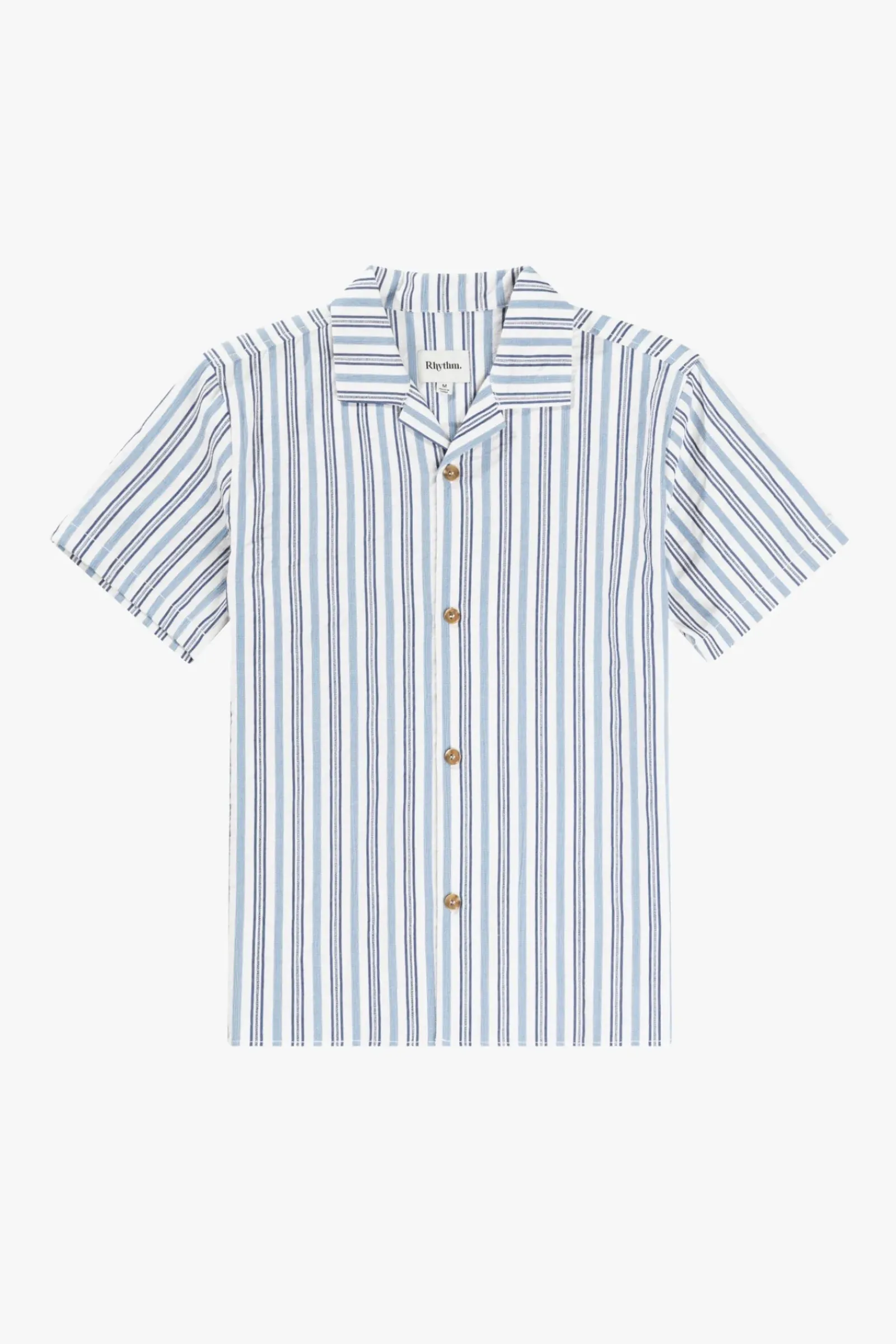 Rhythm Vacation Stripe Ss Shirt Blue