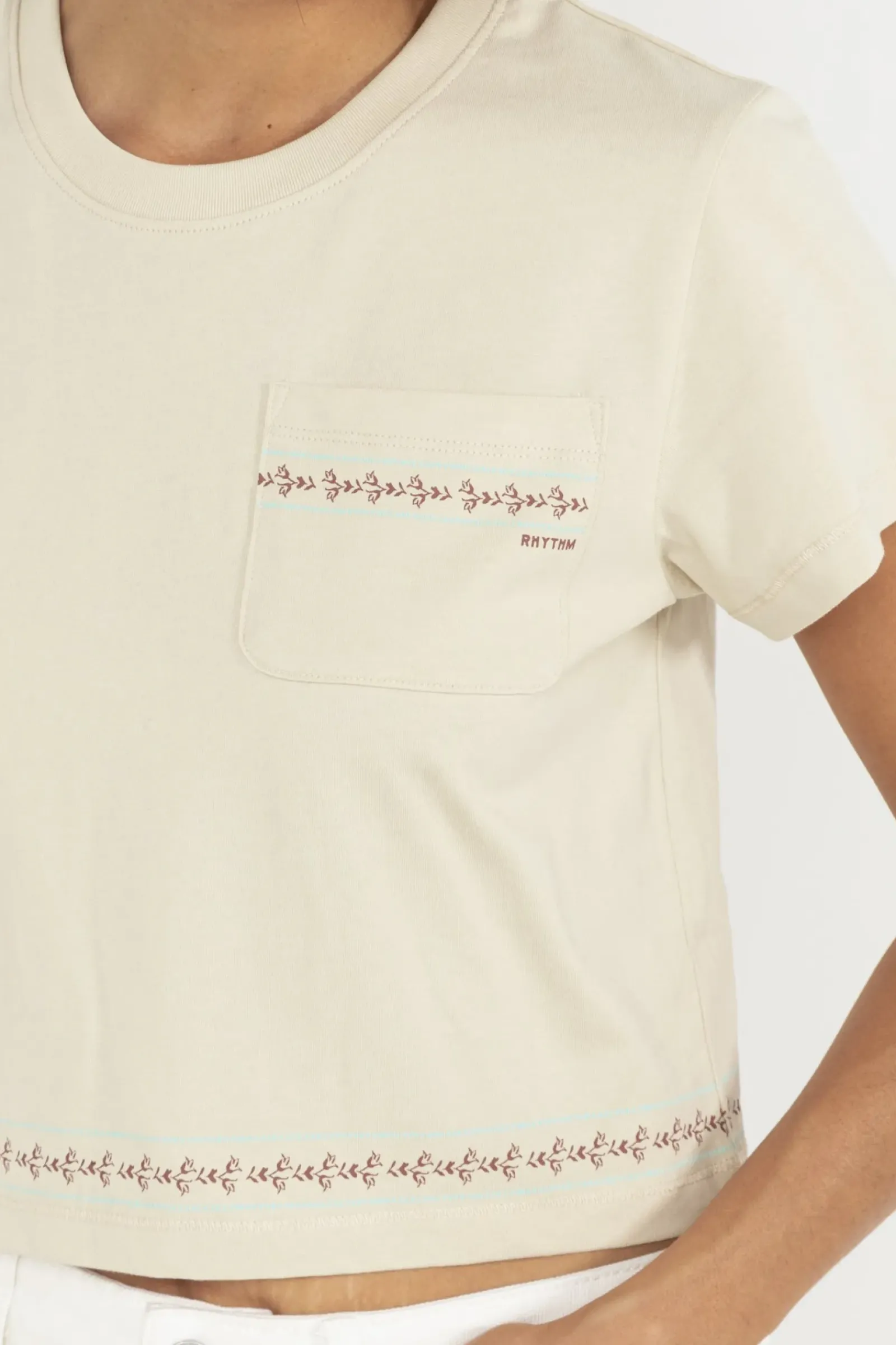 Women Rhythm Vintage Floral Crop Tee