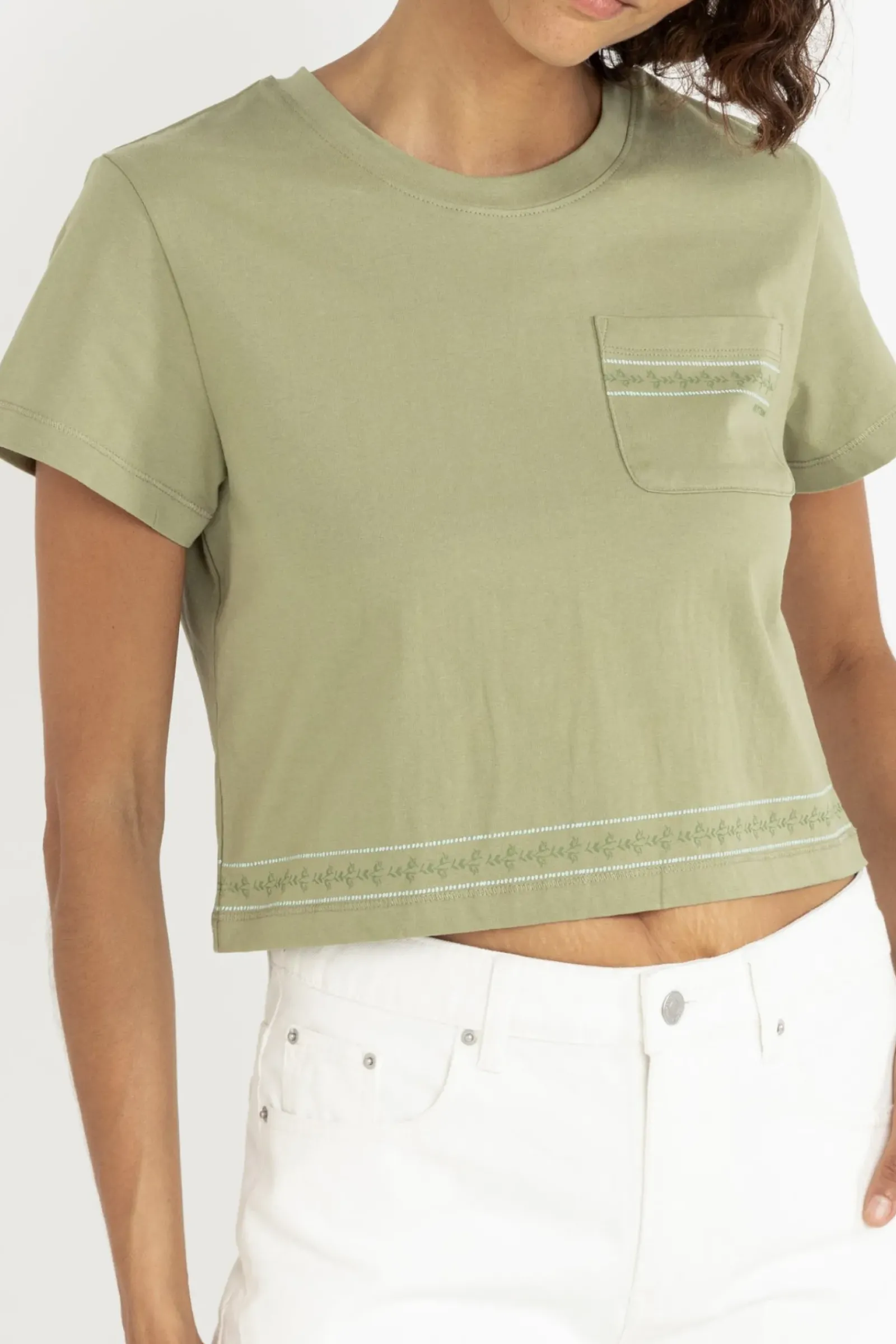 Women Rhythm Vintage Floral Crop Tee