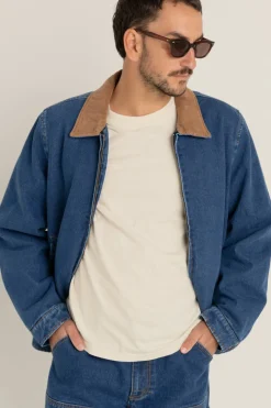 Rhythm Washed Denim James Jacket Blue Wash