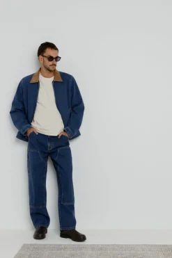 Rhythm Washed Denim James Jacket Blue Wash